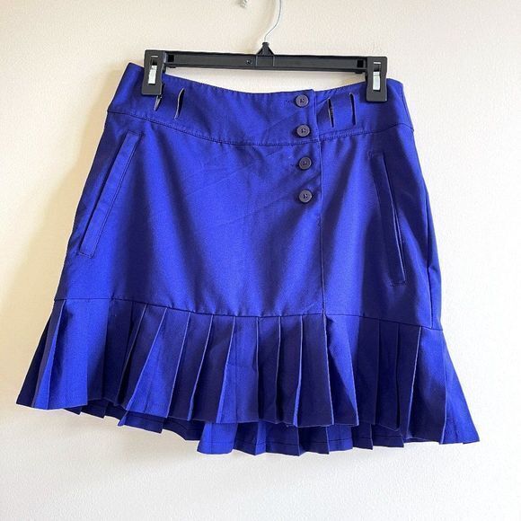 Nike Dri-Fit Golf Pleated‎ Skirt Purple Womens Size 2 Tour Performance Flare - Picture 1 of 6